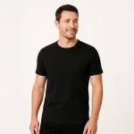 Tutku Erkek Penye Sıfır Yaka Yarım Kol Siyah Fanila