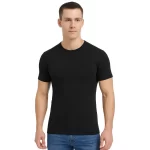 Tutku Elit Erkek Likralı Sıfır Yaka Yarım Kol Siyah Fanila Atlet 2'li