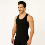 Tutku Elit Erkek Likralı Modal Siyah Atlet